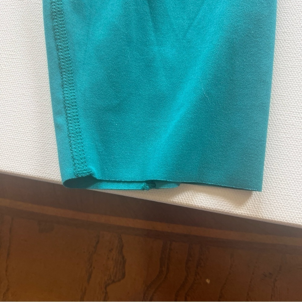 NWT All in Motion Women's Flex Ribbed High-Rise 7/8 Leggings Large Teal (A4) - Picture 2 of 8
